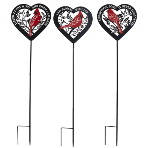 Laser Cut Cardinal Memorial Stake