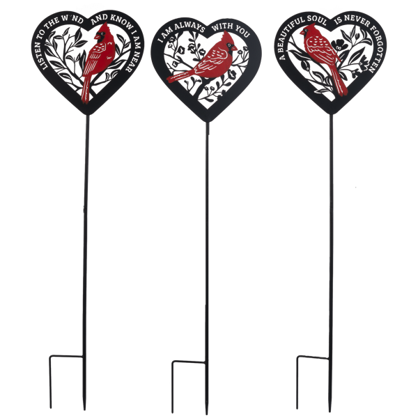 Laser Cut Cardinal Memorial Stake