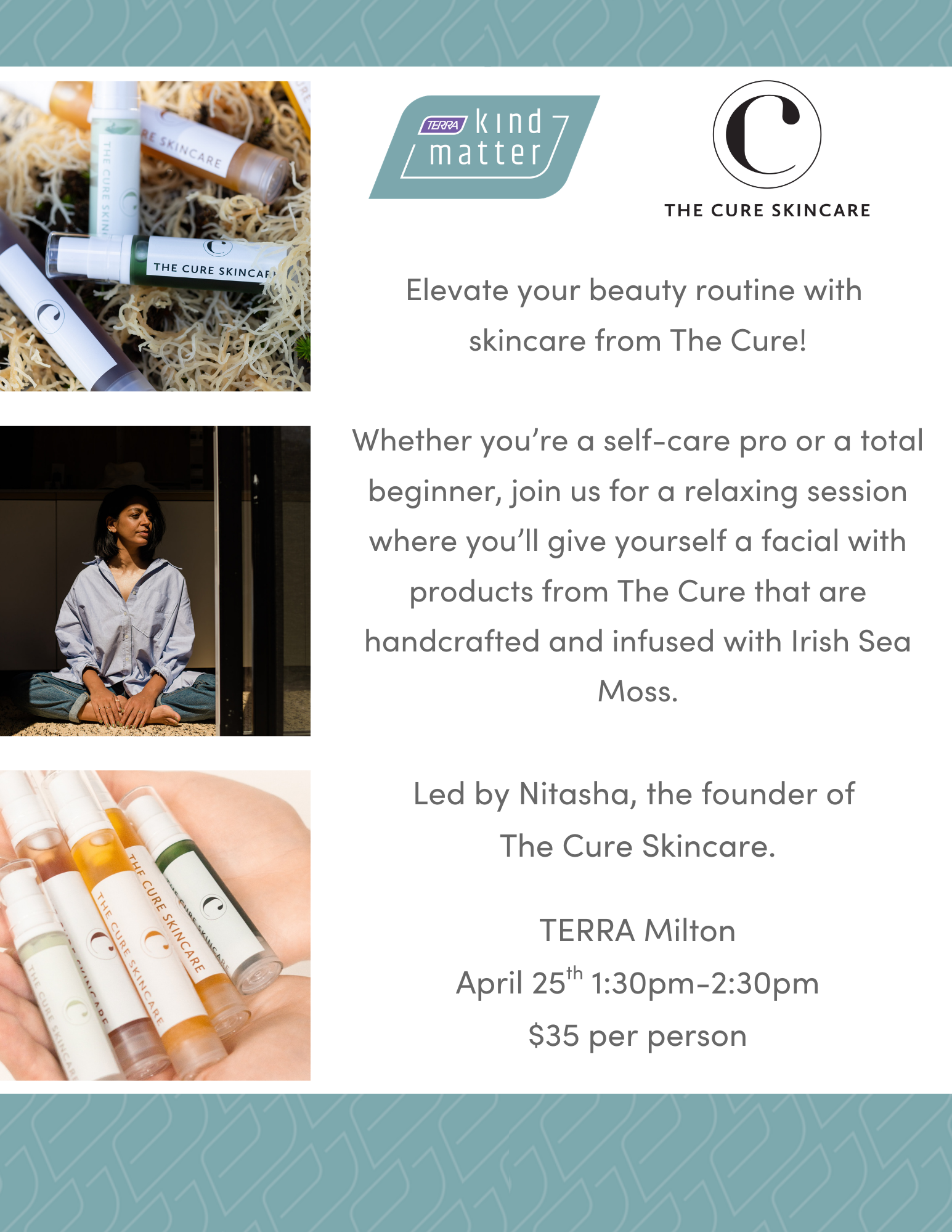 Facial Workshop w/ Nitasha from The Cure at TERRA Milton