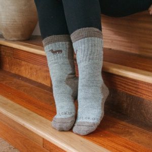 Pokoloko Alpaca Socks - Hiker - Griege