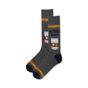 Hot Sox - Men's Whiskey Helps Crew Socks