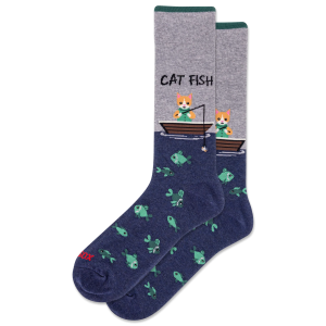 Hot Sox - Men's Cat Fish Crew Socks