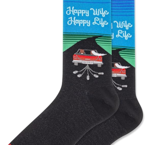 Hot Sox - Men's Happy Wife Happy Life Crew Socks