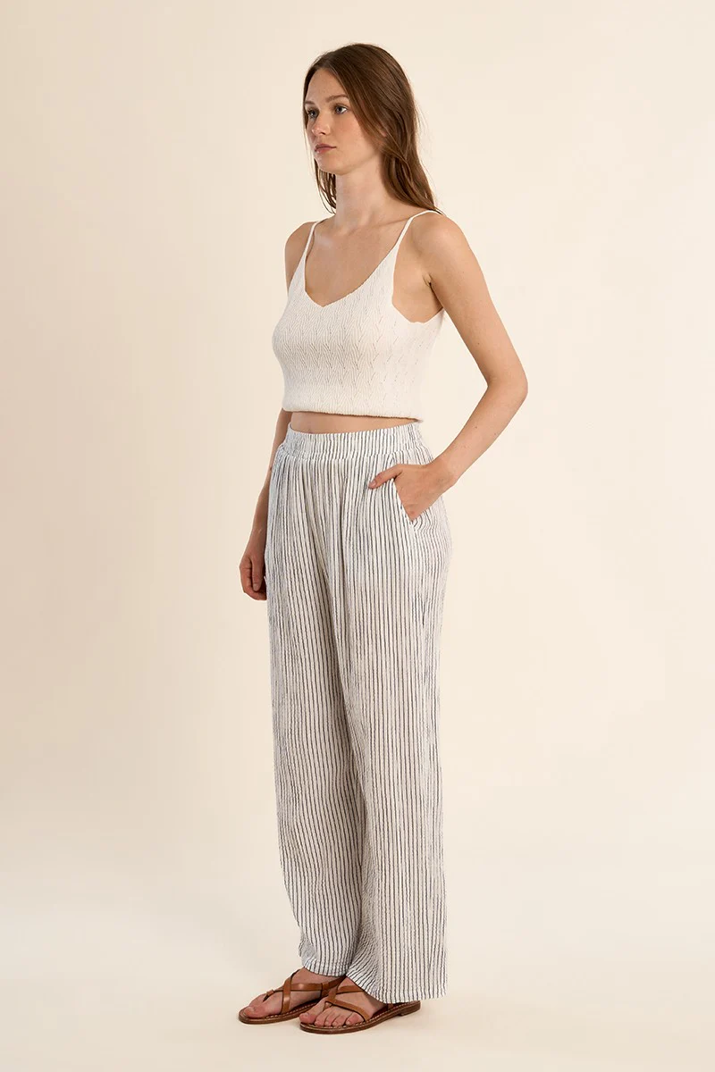 Molly Bracken Striped Cotton Pants