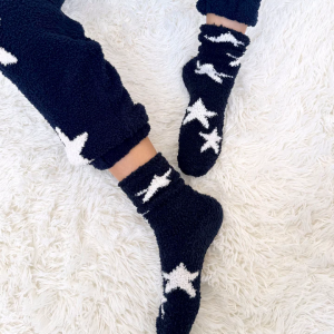 Splendid Cozy Socks - Navy Oat Stars