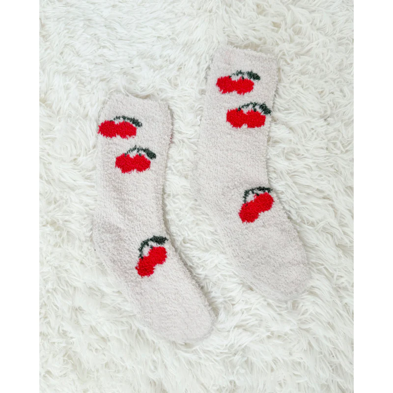 Splendid Cozy Socks - Cherries