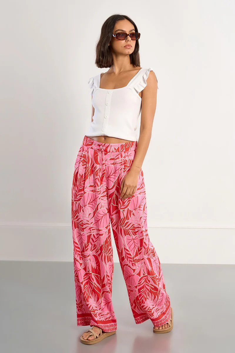 Molly Bracken Tropical Print Pants (two colours available)