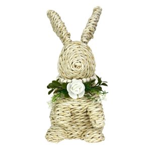 Sisal Standing Bunny with Collar 9.5"