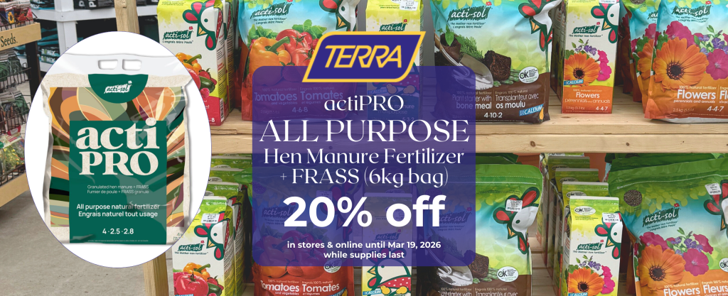 New actiPRO hen manure fertilizer on sale at TERRA