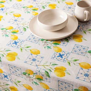 Lemon Tiles Tablecloth