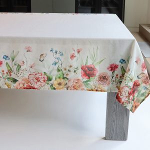 Mixed Spring Floral Tablecloth 60 X 120"