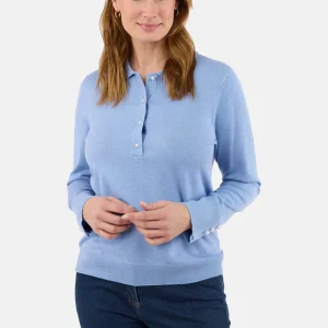 Brandtex Long-sleeve Pullover Polo (Off White)