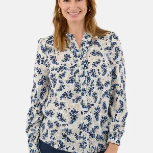 Brandtex Printed Long-Sleeve Shirt (Blue)