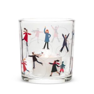 Twirling Skaters Votive-3"H
