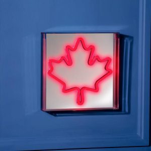 Square Maple Leaf Neon LED Sign