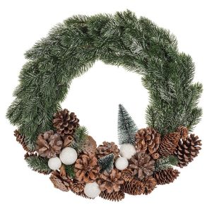 Pinecone & Tree Fir Wreath-17"D