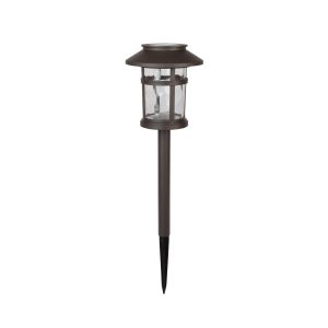 Solar Bronze Plastic Round Top Pathway Light
