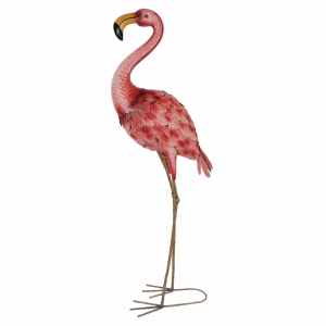 Metal Flamingo Garden Stake