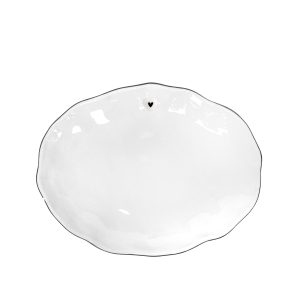 With Love Serving Dish Oval Black