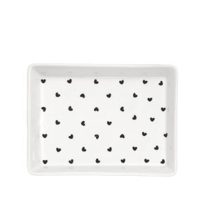 With Love Rectangle Heart Tray