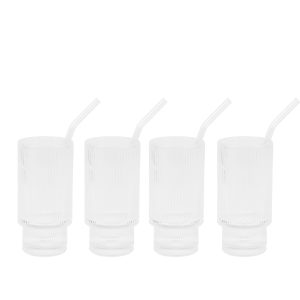 Empire Glass Stackable Tumbler Drinking Set Large Clear