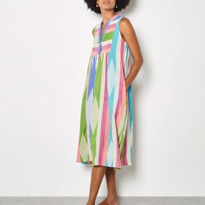 Apricot Colourful Stripe Midi Dress