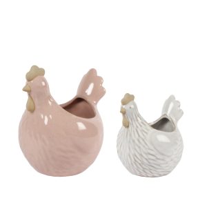County Chickens Decor Hens Pot