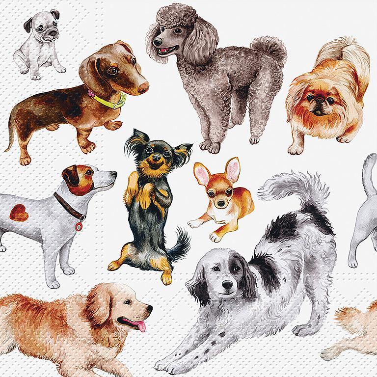 Luncheon Dogs Happiness Napkins 20pk