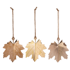 Metallic Maple Leaf Ornament