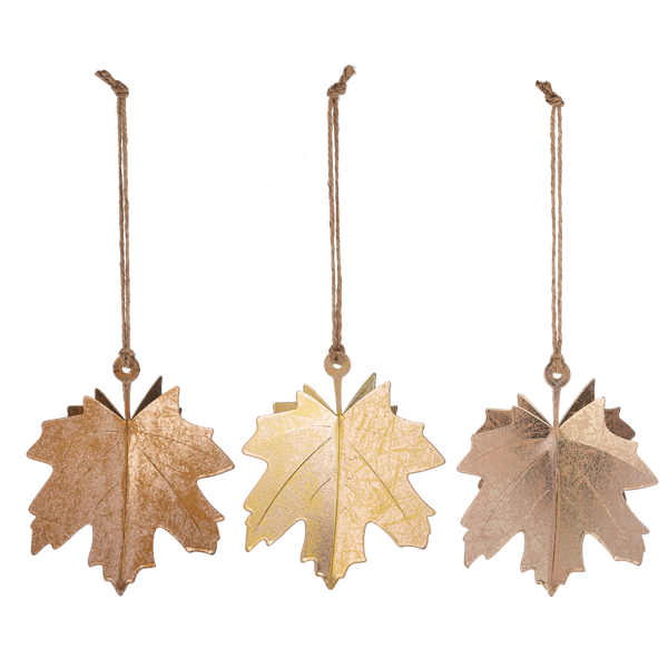 Metallic Maple Leaf Ornament