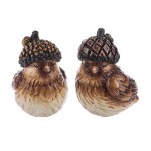 Acorn Hat Bird Figurine