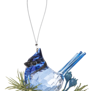 Krystal Blue Jay Ornament