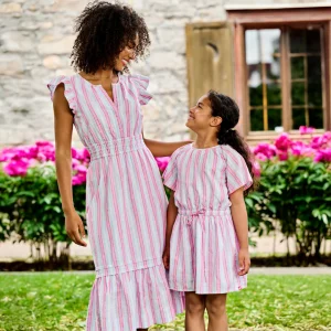 Hatley Fiona Dress (Neon Stripes)