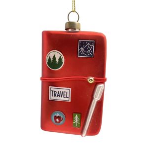 Notebook Red Glass Ornament