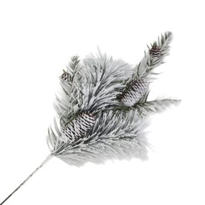 Flocked Mixed Pine Spray