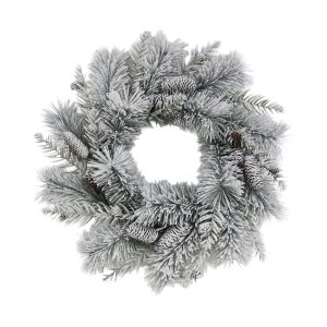 Flocked Mixed Pine Wreath