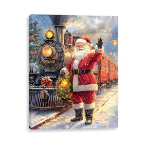 Santa Canvas Wall Art 16"X12"