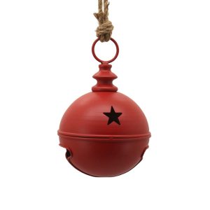 Red Metal Jingle Bell 5"X5"X8.5" 5