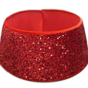 Tree Collar 10"X24" Red Sequin