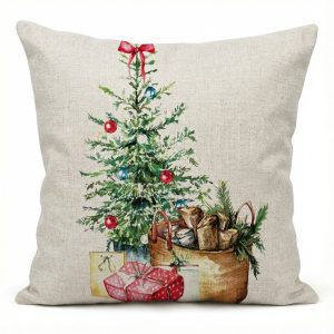 Cushion 16"X16" Christmas Plant