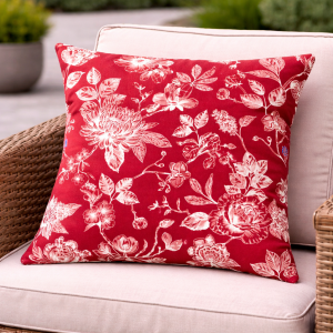 Floral Red Outdoor Cushion product image