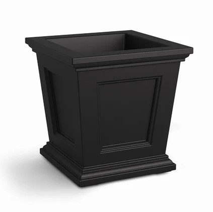 Fairfield 16x16 Square Planter - Black