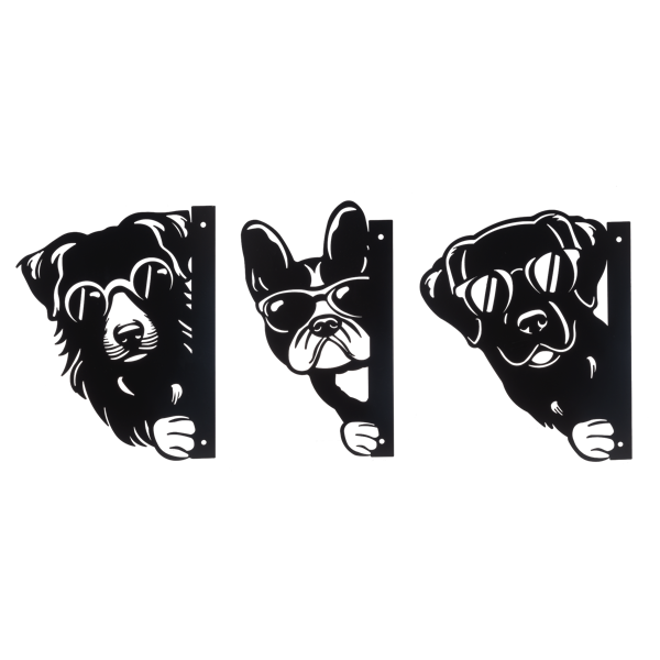 Laser Cut Peeking Dog - 3 Styles to Choose From