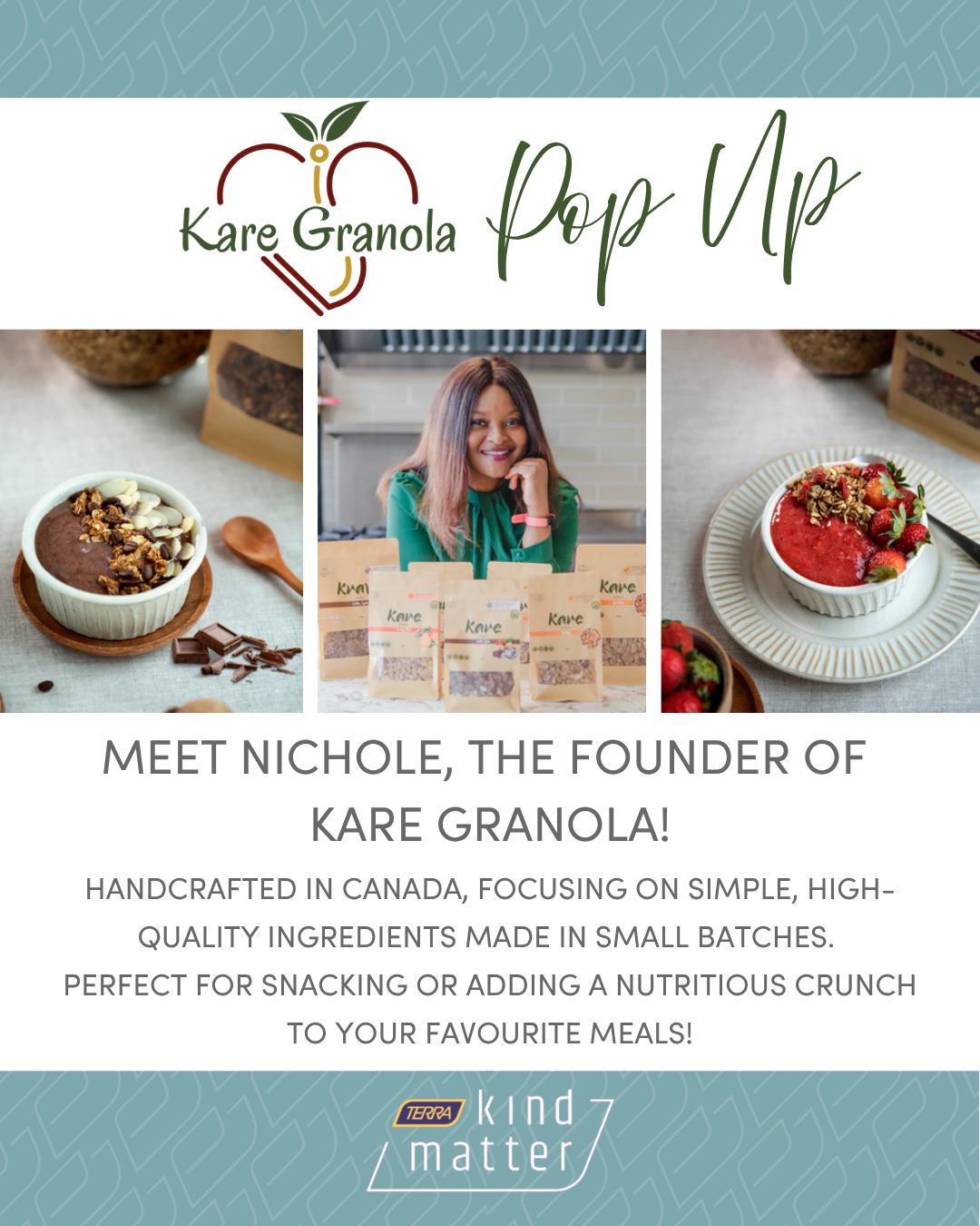 Kare Granola Pop Up at TERRA Hamilton
