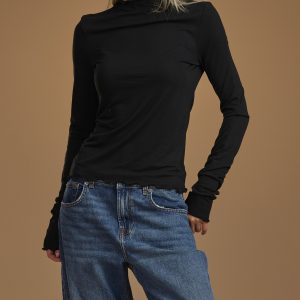 Splendid -Bamboo Long Sleeve Mock Neck