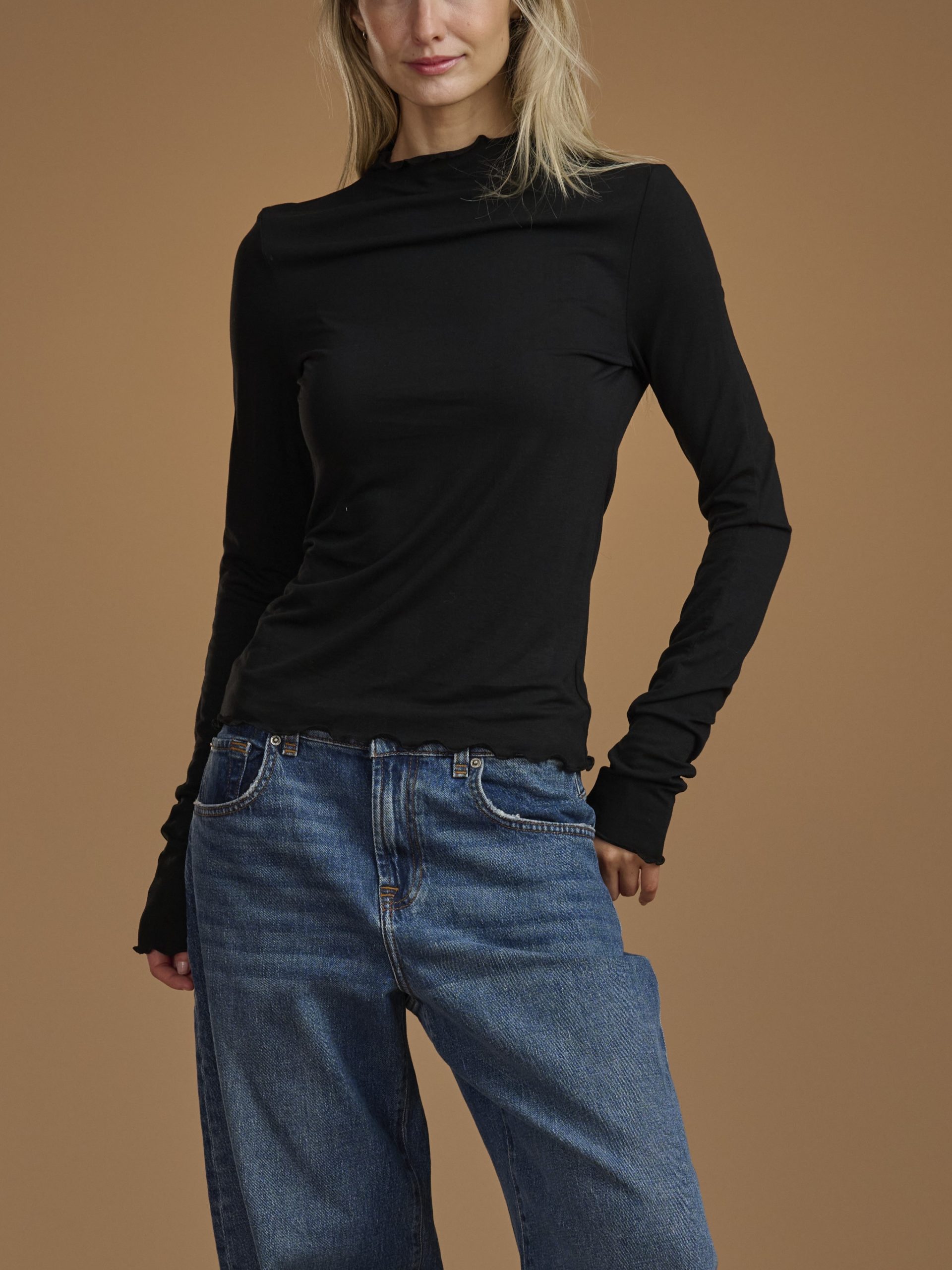 Splendid -Bamboo Long Sleeve Mock Neck