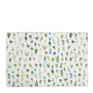 Cactus Club Printed Drying Mat Green