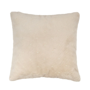 Pearl Accent Cushion Cover 18 X 18" Tan