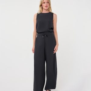 EsQualo - Wide Leg Drawstring Trousers