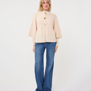 EsQualo - Sweater with Large Buttons